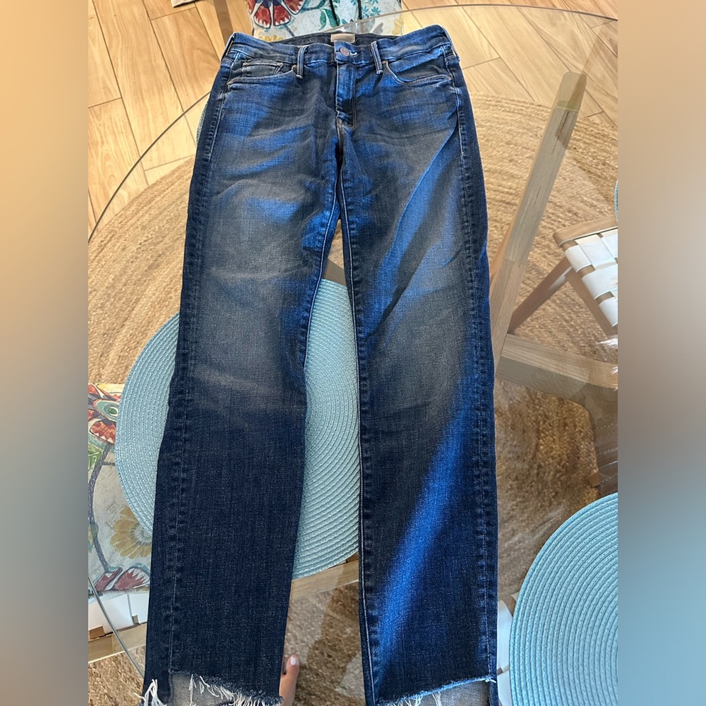 Mother Step Hem Skinny Jean